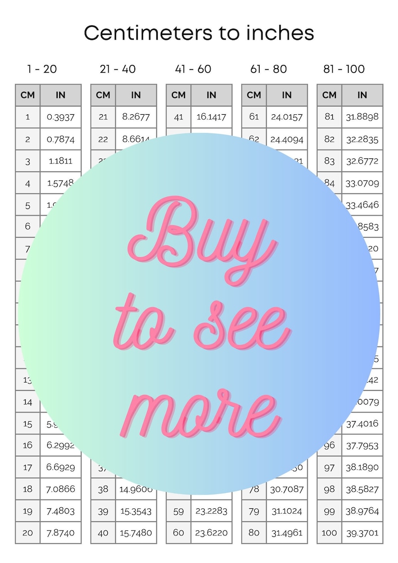 Centimeters To Inches Conversion Chart 1 Page Table 1 100 Cm To Inch centimeters-to-inches-conversion-chart-1-page-table-1-100-cm-to-inch