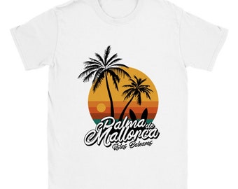 Malle Shirt, Urlaubsshirt Strand für dein liebstes Urlaubsziel Mallorca, Sommer Outfit Strand als Geschenk für den Sommerurlaub