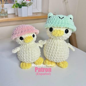 Patron 2en1 Patitos con sombrero Español