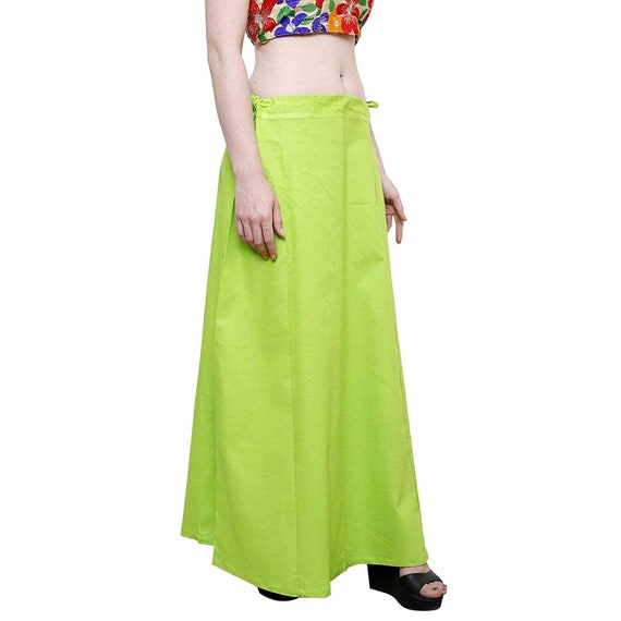 Saree Shape Enhancer Shapewear for Women, Lime Green Cotton