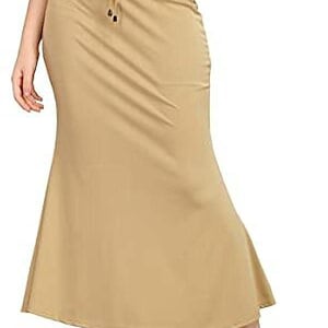 Silhouette Saree Shapewear, Beige Women's Cotton Lycra Saree Shapewear  Petticoat 