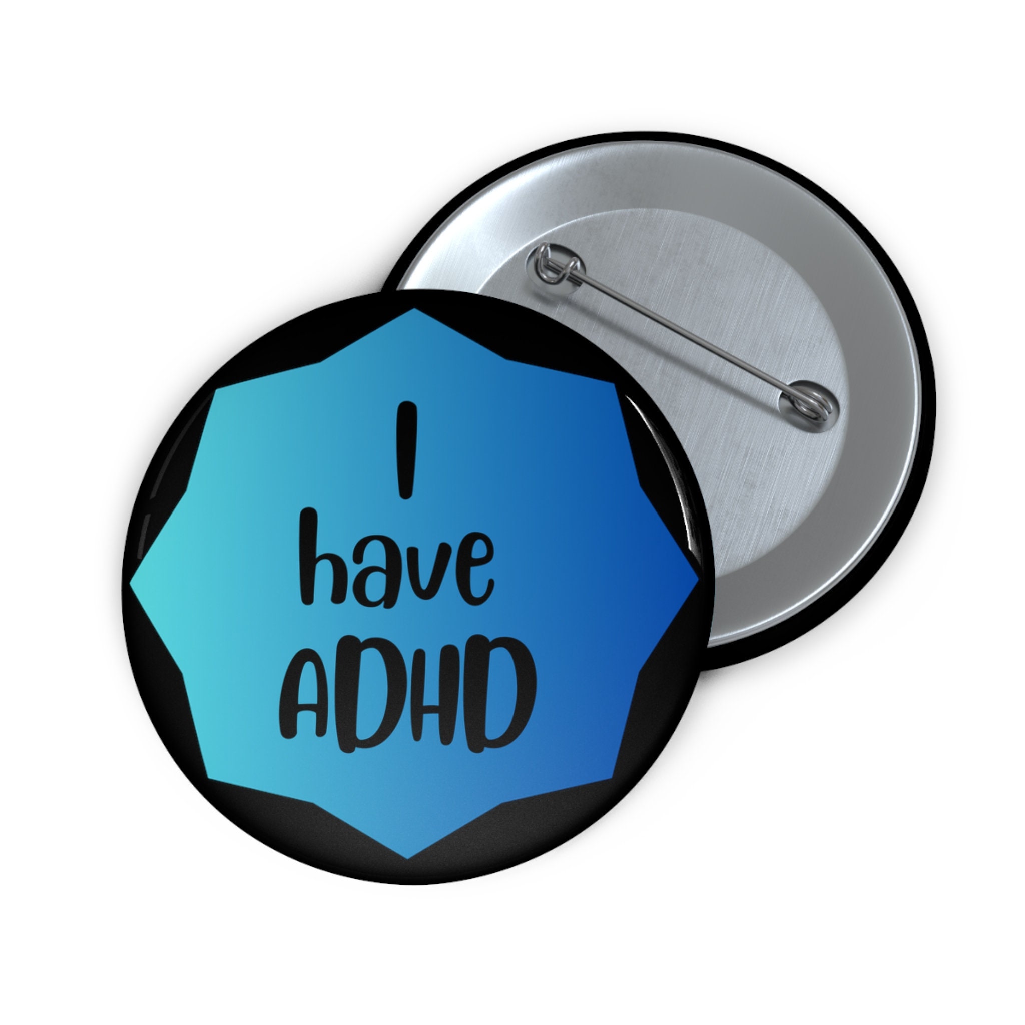 ADHD Pride Custom 2.25” Pin Button - Inspirational Support Tool ...