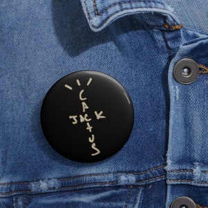 Jack Cactus "Travis Scott 2,25" Pin Button, Benutzerdefiniertes Musikabzeichen, ideal für Sammler, musikbezogenes Geschenk