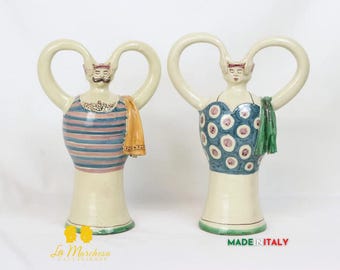 Candelabro de baño de cerámica de Caltagirone de 32 cm