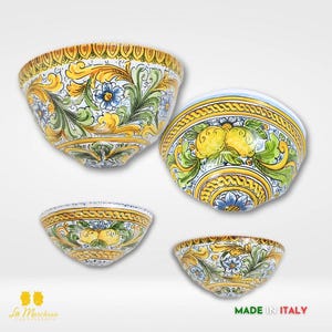 GERLA Wall Planter in Caltagirone Lemon Ceramic - Various Sizes