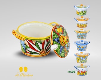 Quesera y azucarera de cerámica Caltagirone - Varias decoraciones