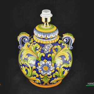 Lampada Barocca in Ceramica di Caltagirone 58cm - Vari Modelli