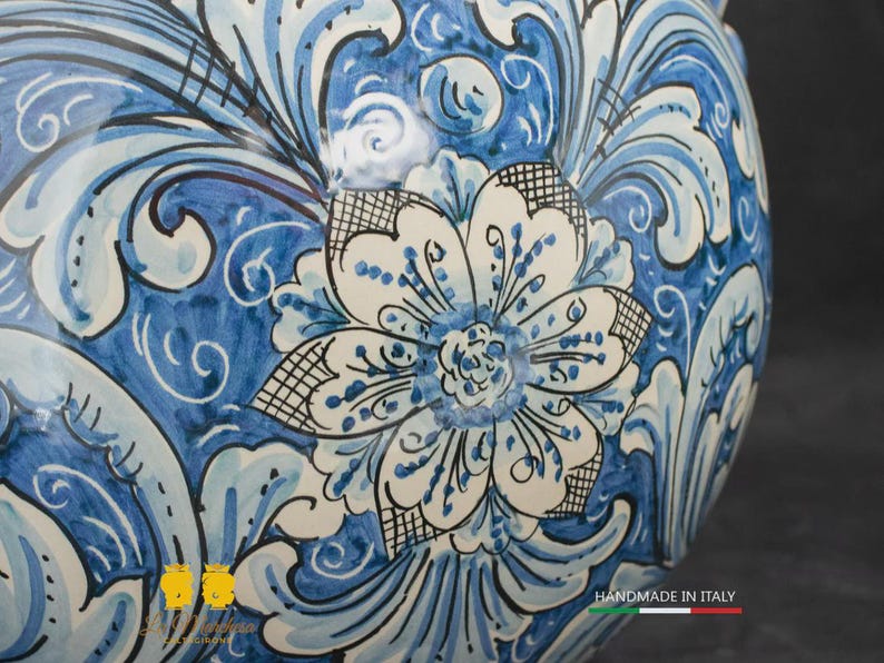 Lampada Barocca in Ceramica di Caltagirone 58cm - Vari Modelli