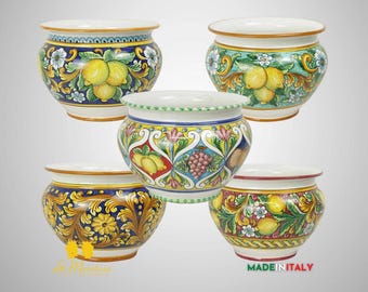 Jarrón de cerámica de Caltagirone, 31 cm - Varias decoraciones