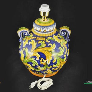 Lampada Barocca in Ceramica di Caltagirone 58cm - Vari Modelli