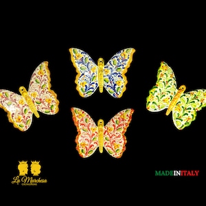 Butterfly decoration 600 in Caltagirone ceramic 24 cm - Assorted decorations