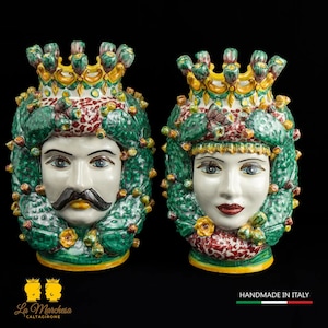 Moor&#39;s Heads Caltagirone Classic prickly pear crown 29 cm