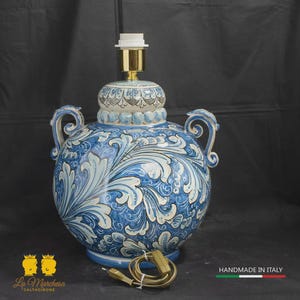 Lampada Barocca in Ceramica di Caltagirone 58cm - Vari Modelli