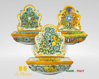 Fuente de cerámica de Caltagirone - Diversas decoraciones
