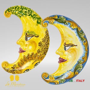 Caltagirone Ceramic Moon Wall Decoration - Various Decorations