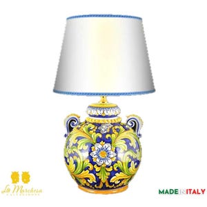 Lampada Barocca in Ceramica di Caltagirone 58cm - Vari Modelli