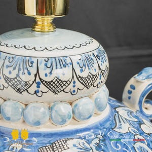 Lampada Barocca in Ceramica di Caltagirone 58cm - Vari Modelli