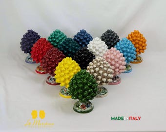 Pigna Siciliana in Ceramica di Caltagirone 17cm – Vari Colori