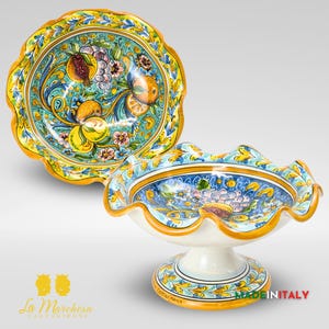 Centerpiece Fruit Decoration in Caltagirone Ceramic - Various Decorations