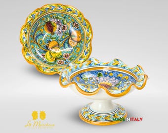 Centro de mesa de cerámica con frutas de Caltagirone - Diversas decoraciones