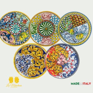 Round Caltagirone Ceramic Plates 31 cm – Various Decorations