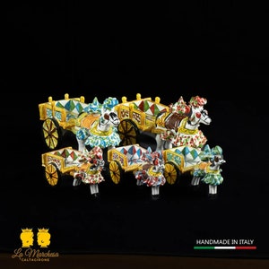 Sycylijski wózek ceramiczny firmy Caltagirone - różne modele