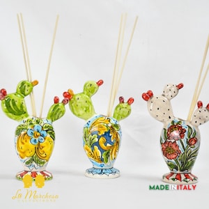 Profumatore ambiente in Ceramica di Caltagirone Fichi d'india - Vari Decori