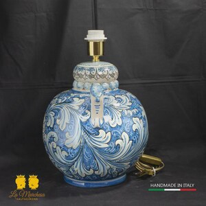 Lampada Barocca in Ceramica di Caltagirone 58cm - Vari Modelli