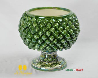 カルタジローネ陶器花瓶、約25 x 18 cm、多色装飾、多彩色 MD1 - Etsy 日本