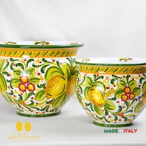 Caltagirone 600 Lemon Green Ceramic Vase - Various Sizes