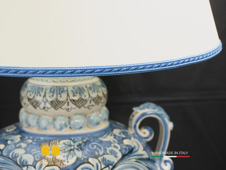 Lampada Barocca in Ceramica di Caltagirone 58cm - Vari Modelli