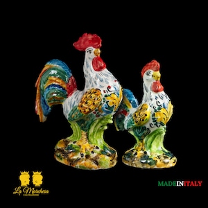 Caltagirone Ceramic Rooster – Various Sizes