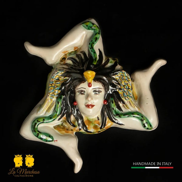Trinacria Ceramica Caltagirone colored smoke 17 cm