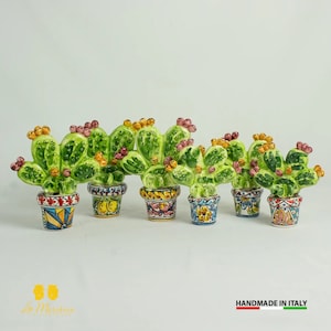 Planta de figo da Índia em cerâmica Caltagirone – Vários modelos