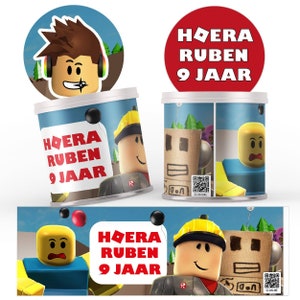 Roblox Pringles wrapper chips treat birthday personalized editable digital file mini Pringles label 40gr / 1.3 0z