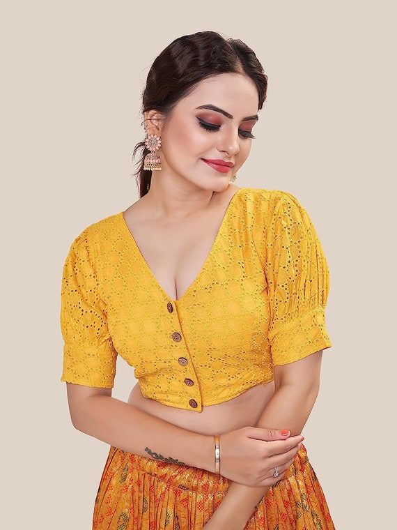 Women's blouse with puff sleeves hotsell
