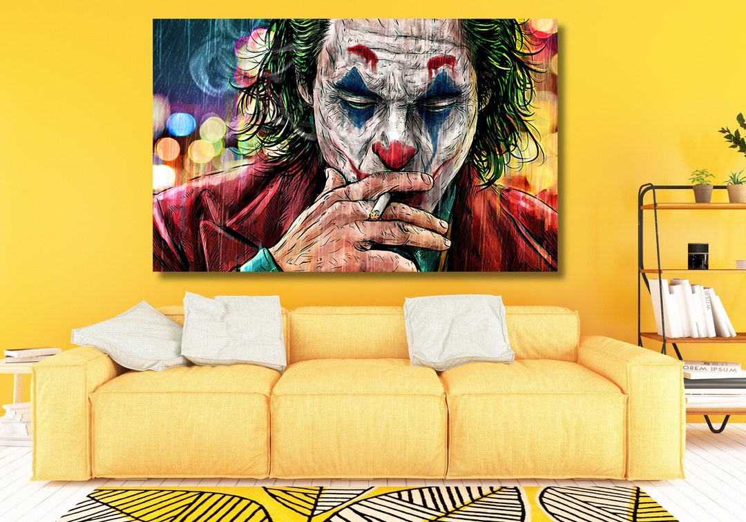 Joker WALL Artjoker Poster Comic Print joker Painting Joker Etsy
