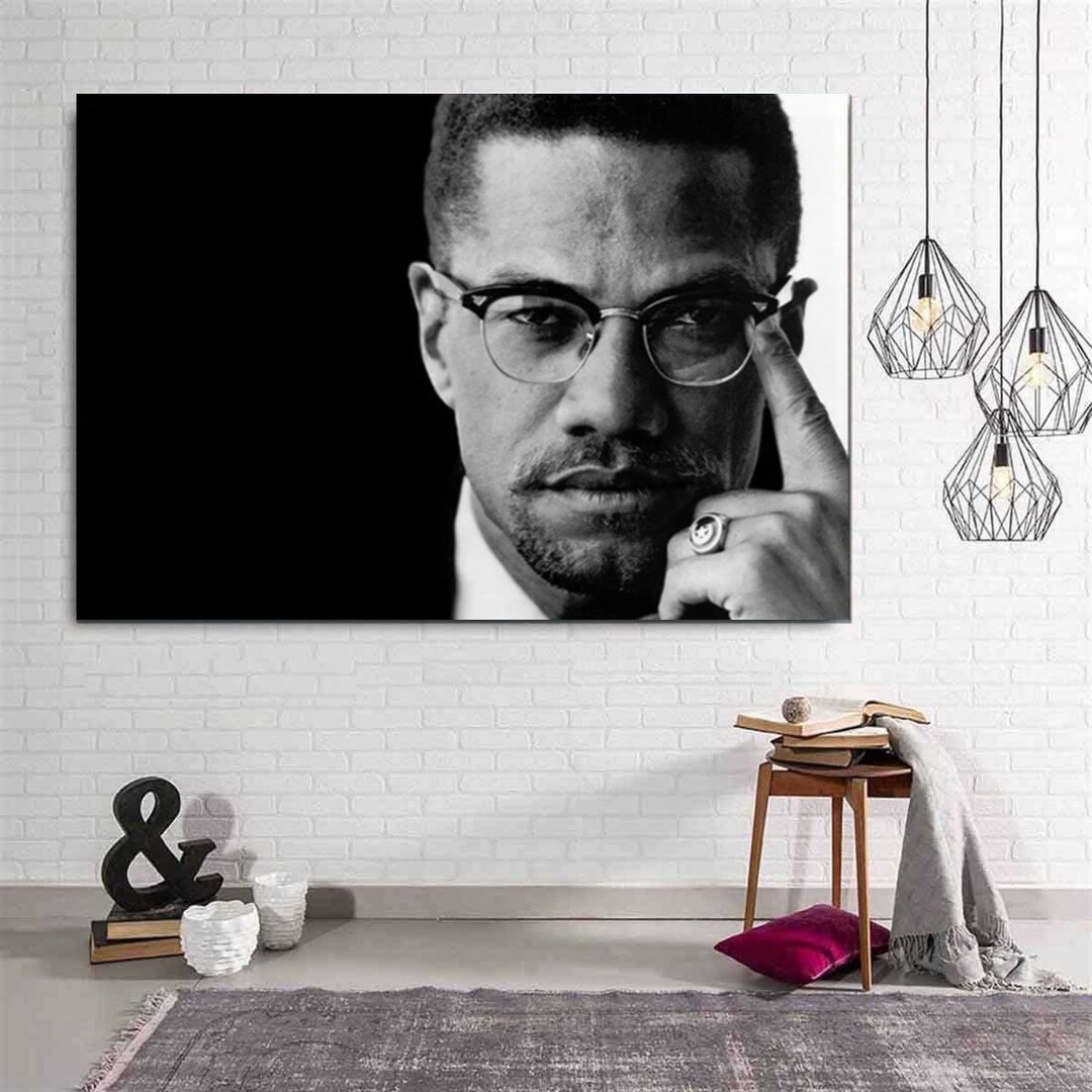 Malcolm X Postermalcolm X Canvas Wall Artmalcolm X Canvas Etsy