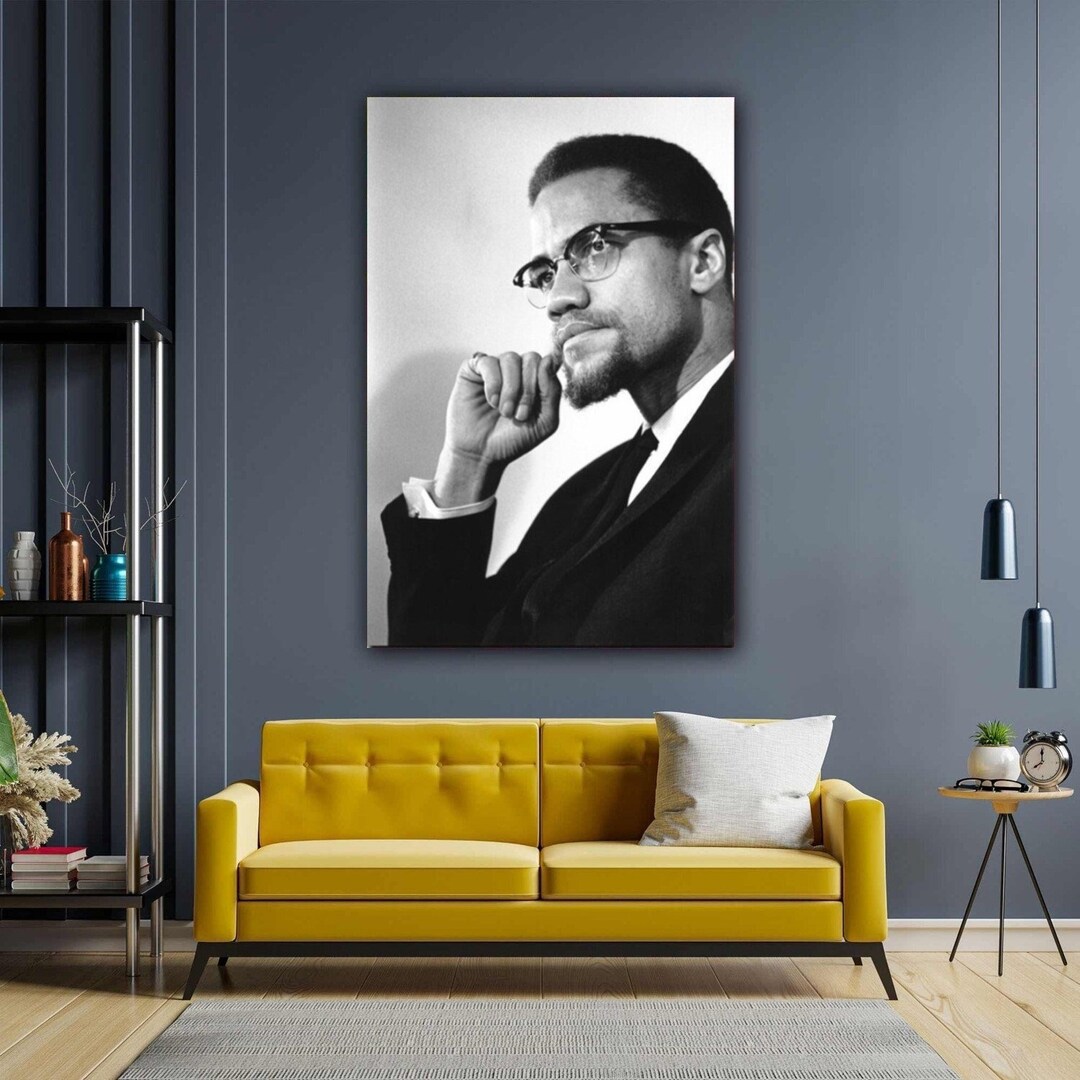Malcolm X Malcolm X Poster Malcolm X Canvas Art Malcolm Etsy