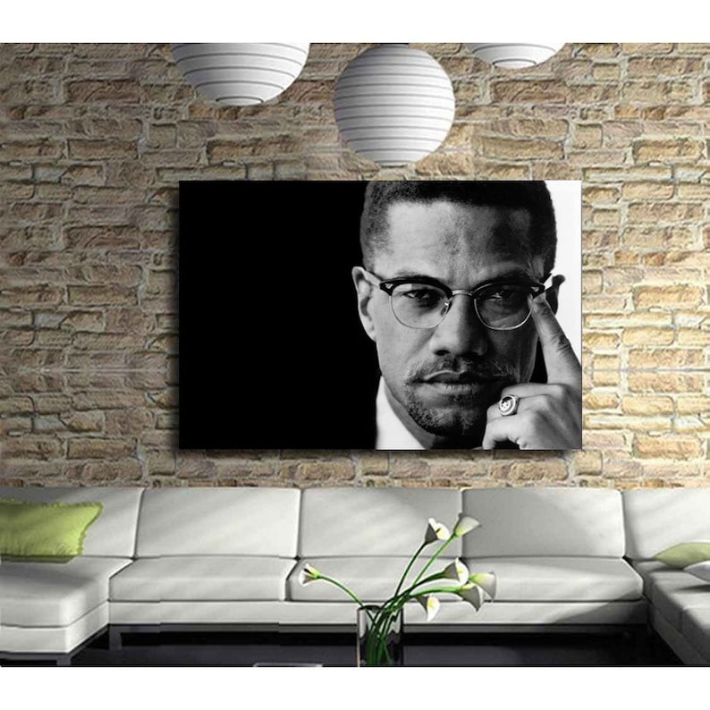 Malcolm X Postermalcolm X Canvas Wall Artmalcolm X Canvas Etsy