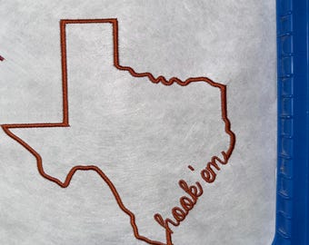 University of Texas State Outline Trio - Machine Embroidery Digitized Files