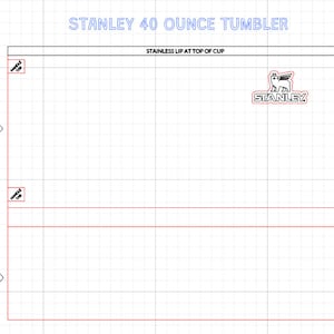 May include: A white stainless steel Stanley 40 ounce tumbler with a black logo of a bird with wings spread and the word "STANLEY" underneath. The tumbler has a stainless steel lip at the top of the cup.