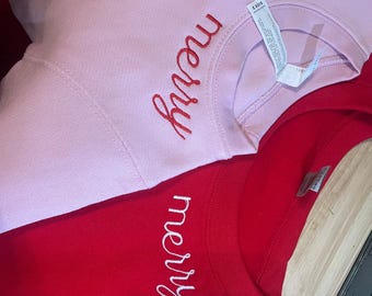 Merry and Jolly Neckline Machine Embroidery File Bundle