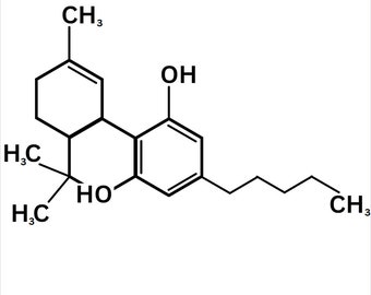 CBD Molecule Vector File (.SVG)