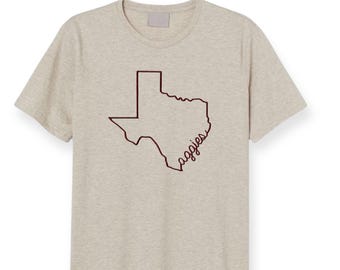 Texas A&M State Outline Trio - Machine Embroidery Digitized Files