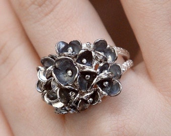 Nyx’s Nightfall Sterling 925 Silver Ring - Goddess of Night - Inspired Jewelry for Mysterious Beauty and Power
