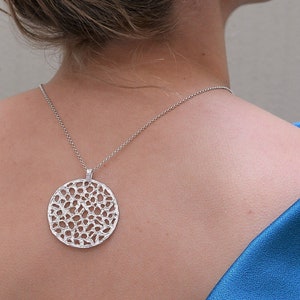 Harmony’s Unity Silver Necklace - Celestial-Inspired Jewelry for Peace and Balance - Greek Goddess Symbol