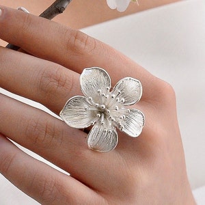 Artemis&#39; Blossoming Sterling 925 Silver Ring - Nature & Wild Spirit - Inspired Jewelry -  Sterling 925 Silver Design