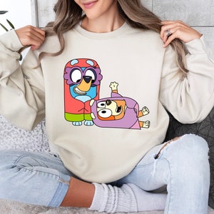 Bluey Friends Sweatshirt, Heeler Family Sweatshirt, Bluey Family Sweatshirt, Cartoon Bluey Sweatshirt, Bluey and Chilli Sweatshirt