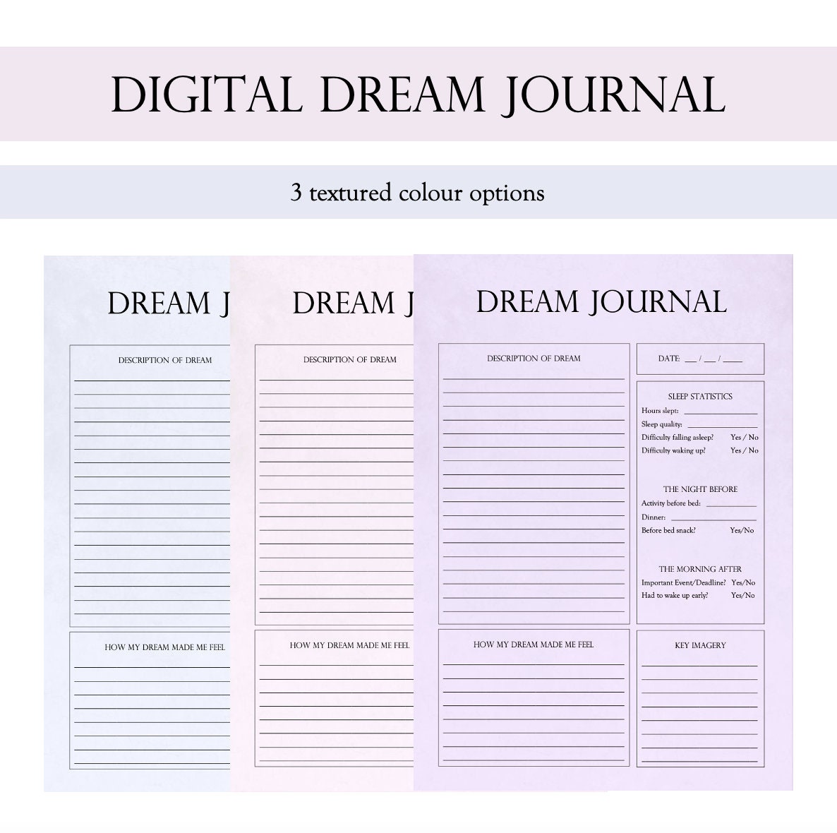Digital Dream Journal, Goodnotes Journal, Notability Journal - Etsy
